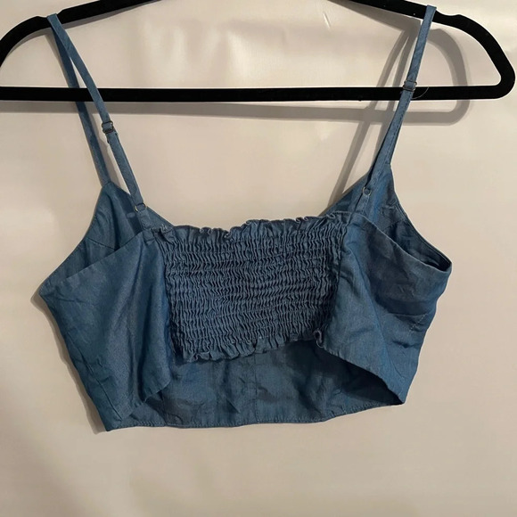 Lulus Denim Crop Top - Picture 5 of 5